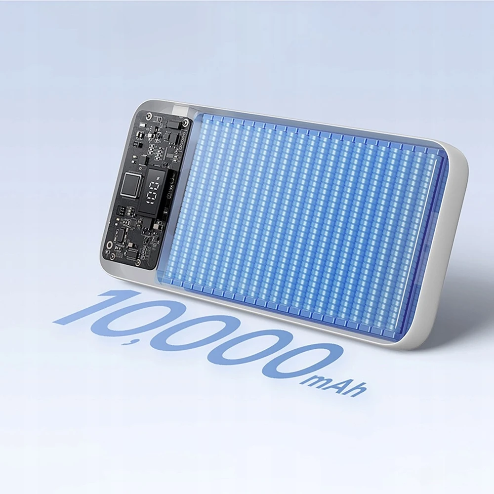 Baseus „A6ac4 Lipow“ 10000mAh 22,5 W išorinė baterija su dviem integruotais laidais (su „A6ac4 Simple USB-A - USB-C 3A 20 cm“ laidu) – balta