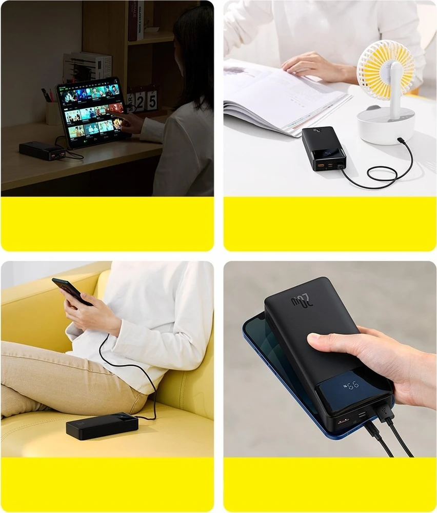 „Baseus Bipow Powerbank“, 10 000 mAh, 20 W (ax)