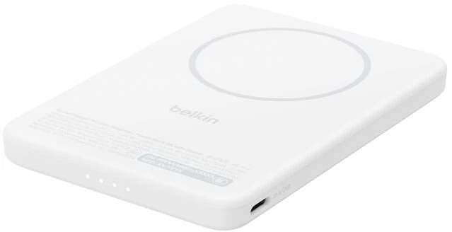 Powerbank Belkin BoostCharge Slim Magn. 5000 mAh Baltas (BPD011HQWH)