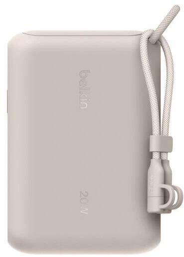 Powerbank Belkin Ekranas 20W USB-C 10000 mAh Smėlio spalvos (BPB027HQSD)