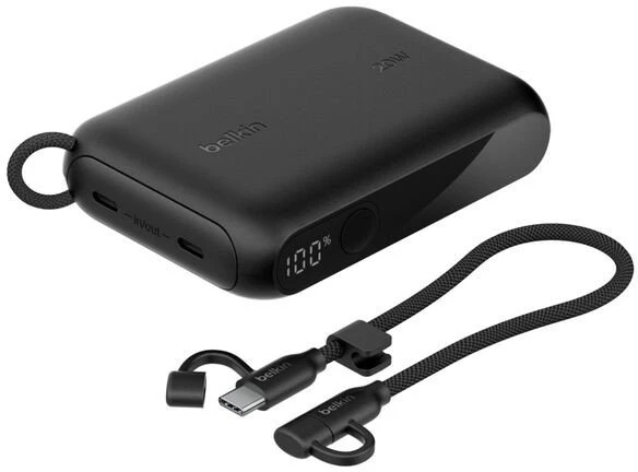 Belkin Išorinė baterija 10.000mAh juodas ekranas PD 20W USB-C BPB027hqBK