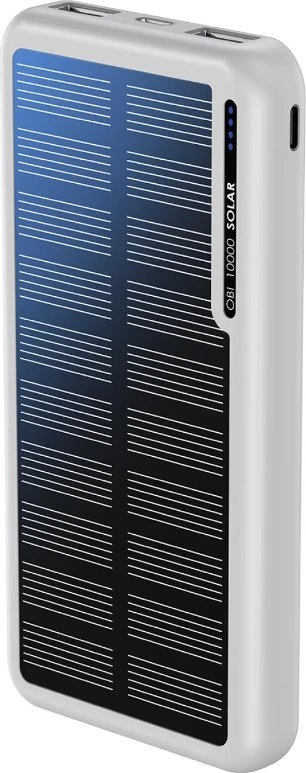 „Boompods Obi 10 000 mAh Solar Powerbank“ – baltas