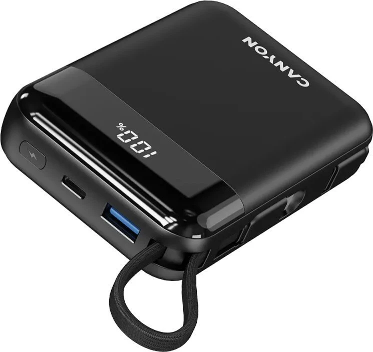 Canyon OnPower 104 10000 mAh USB-C Lightning 22.5W juoda