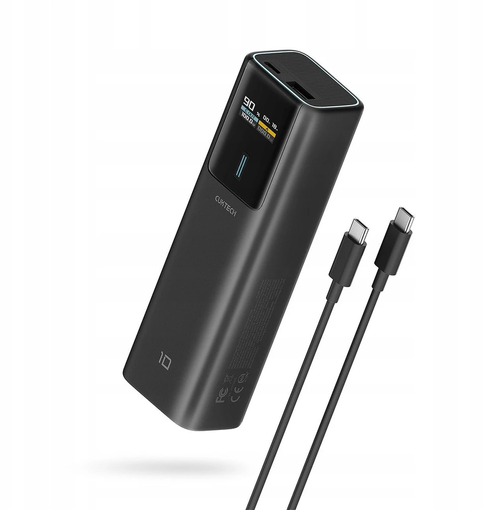 Powerbank Cuktech CKPB100PGLBL 150W 10000mAh USB-C USB-A – juodos spalvos