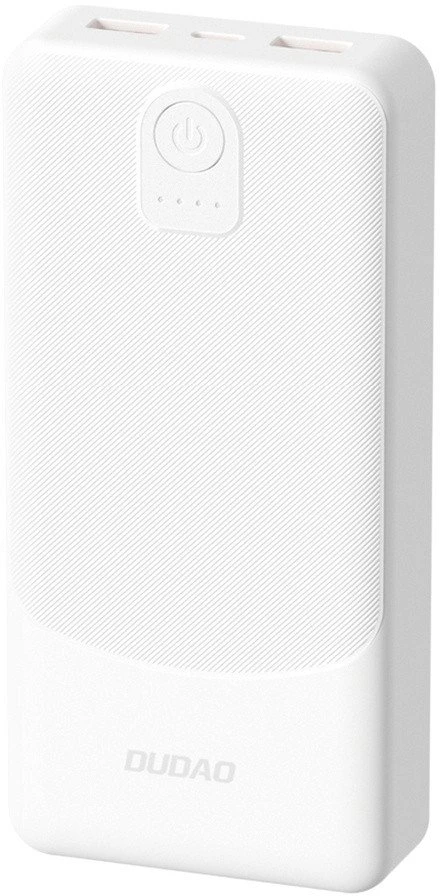 Dudao K10 10000 mAh 2x USB-A 12W balta
