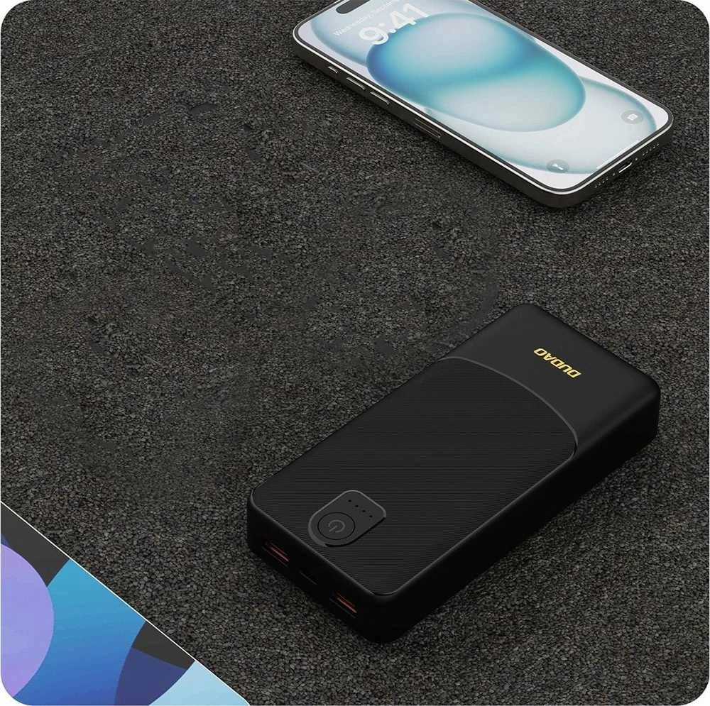 Powerbank Dudao K10Pro 2.4A 20000mAh 2 x USB-A - juodos spalvos