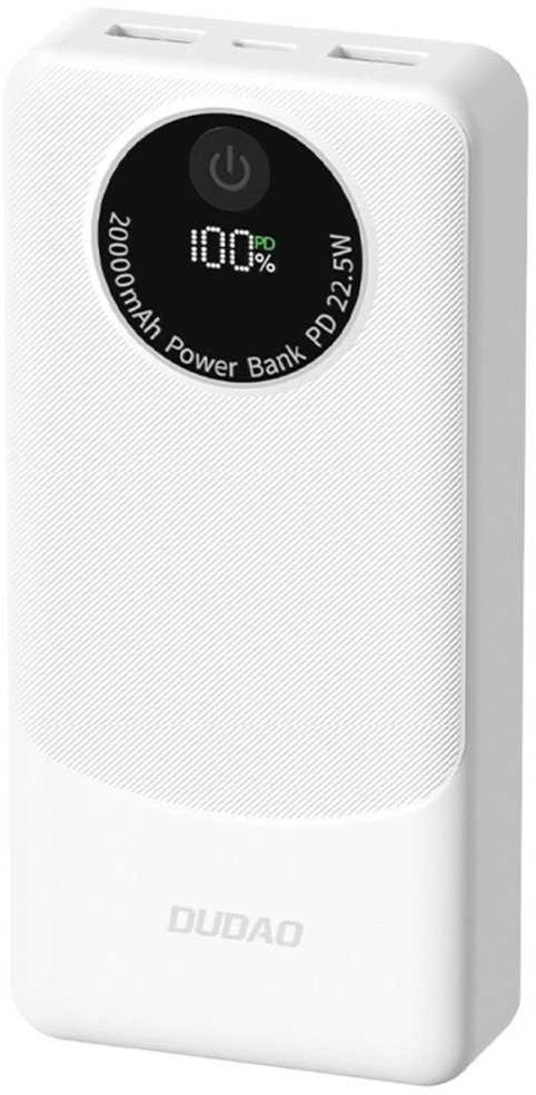 Powerbank Dudao K12Pro 22.5W PD 20000mAh USB-A, USB-C - juodos spalvos