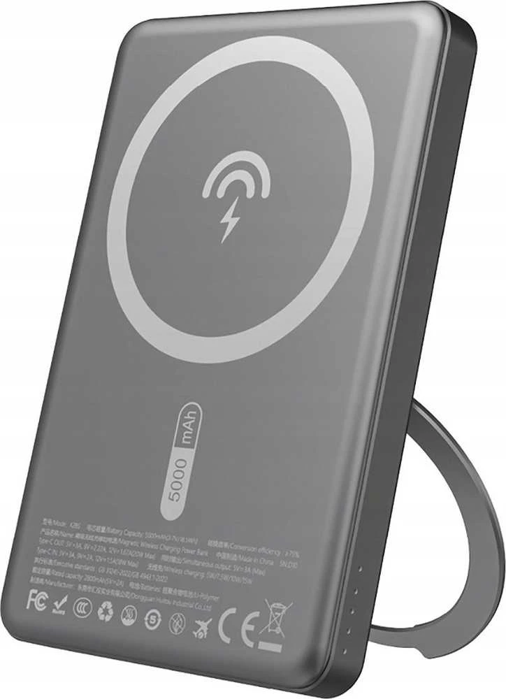 Dudao K28S 20W PD 5000mAh Powerbank su MagSafe is stoveliu – pilkos spalvos