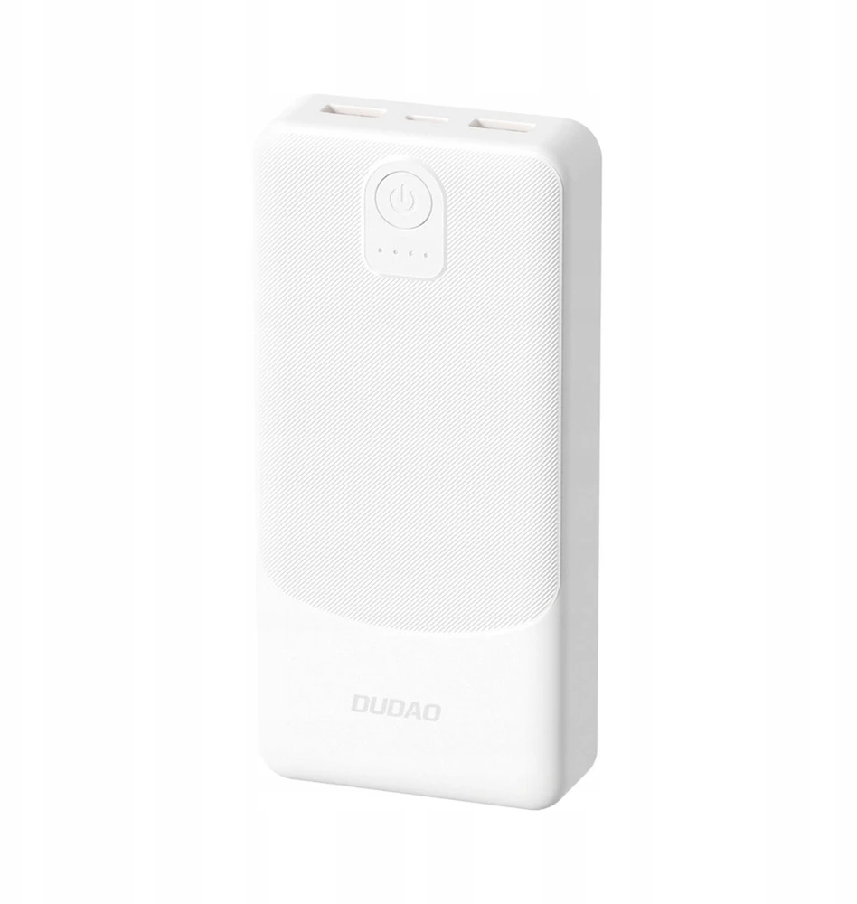 Dudao K10Pro išorinė baterija 2.4A 20000mAh 2 x USB-A - Baltas