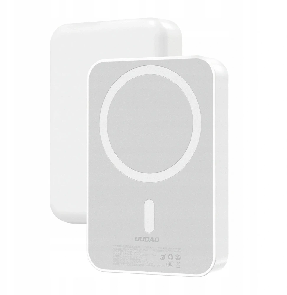 Dudao K26 išorinė baterija 10000mAh 20W USB-A / USB-C / MagSafe - Baltas