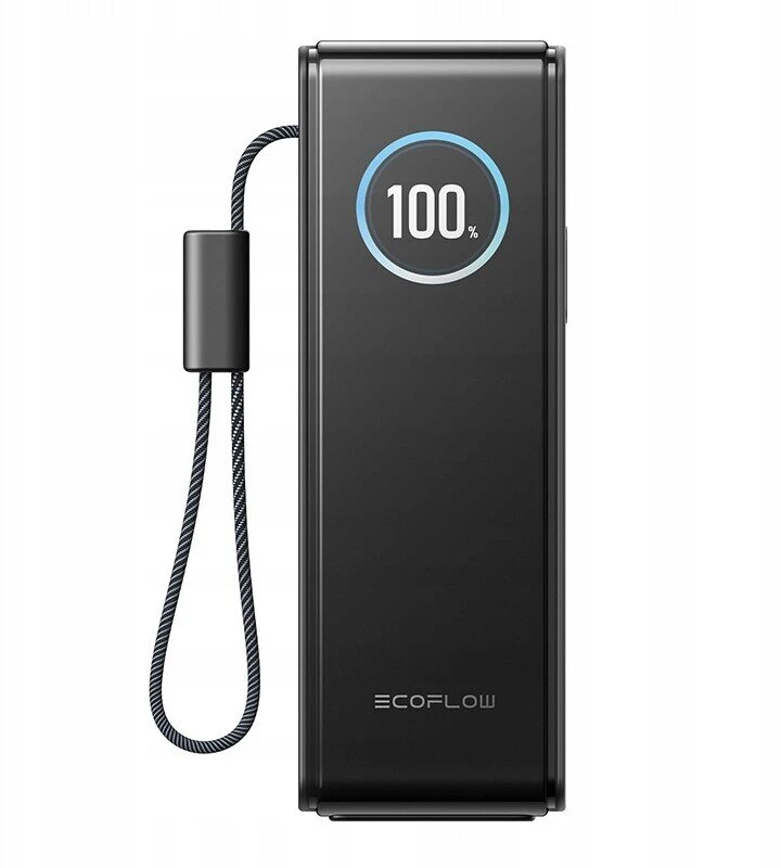 „EcoFlow RAPID“ išorinė baterija 25000 mAh, 170 W (su integruotais 100 W laidais).