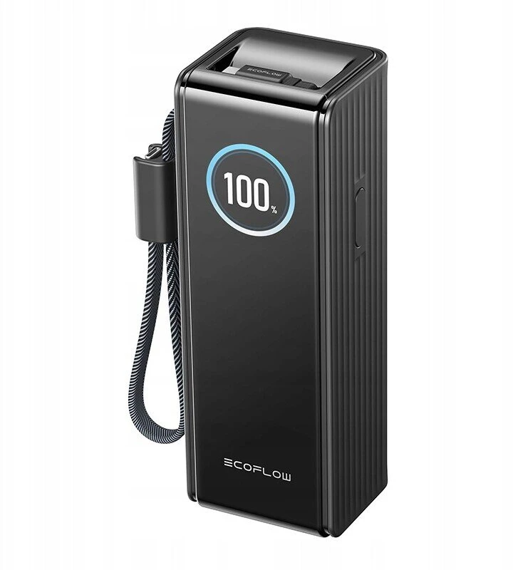 „EcoFlow RAPID“ išorinė baterija 25000 mAh, 170 W (su integruotais 100 W laidais).