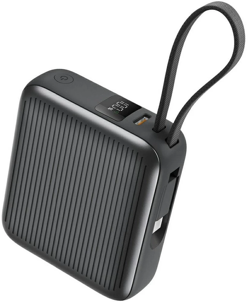 PowerBank Energea Integra Mini 35 10000mAh cableUSB-C PD35W pilkos spalvos