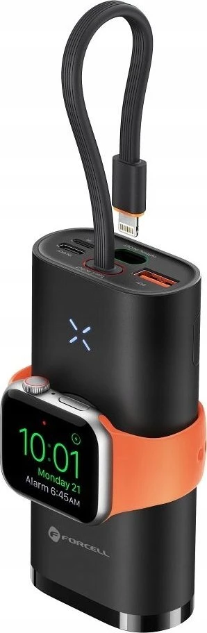 FORCELL F-ENERGY F10K4 maitinimo blokas, suderinamas su Apple Watch PD QC3.0 3A 22,5W 10000 mAh juodos spalvos