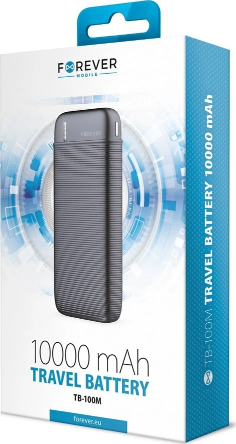 Išorinė baterija Power Bank Forever TB-100M 10000mAh juodas