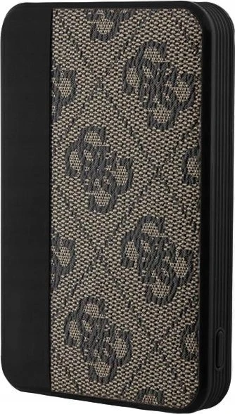 „Guess“ nešiojamoji baterija 15W GUPB5LP4GEGW 5000mAh rudos spalvos 4G odinis metalinis logotipas