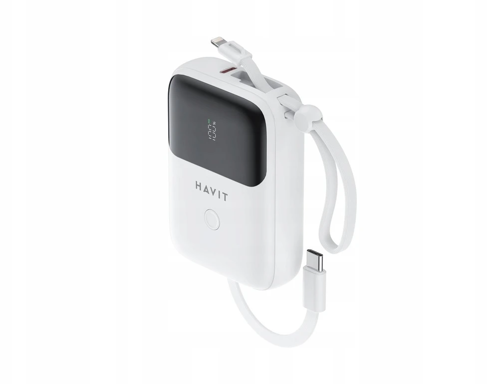 Havit PB5215 - 10000mAh išorinė baterija, balta
