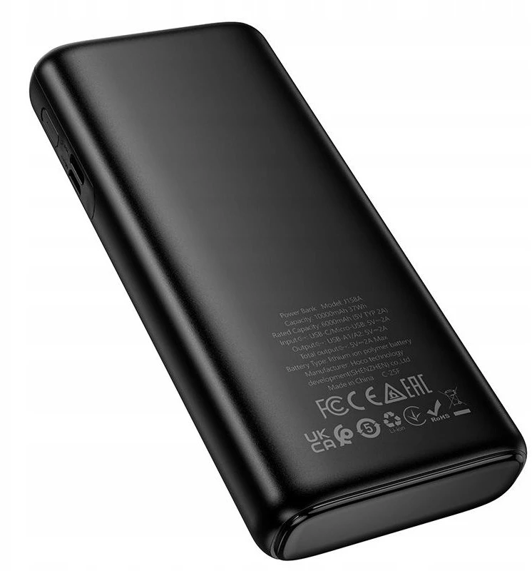 Powerbank Hoco 10000 mAh 2A J158A juodas