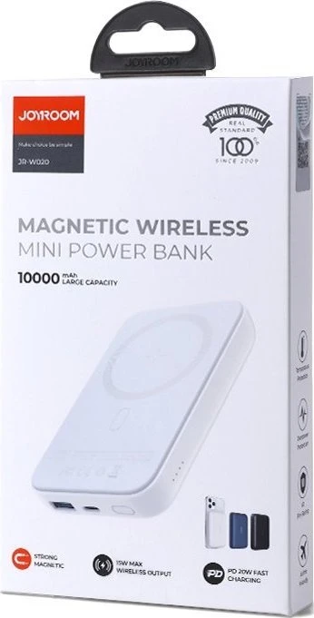Išorinė baterija Power Bank Joyroom JR-W020 20W MagSafe 10000mAh balta