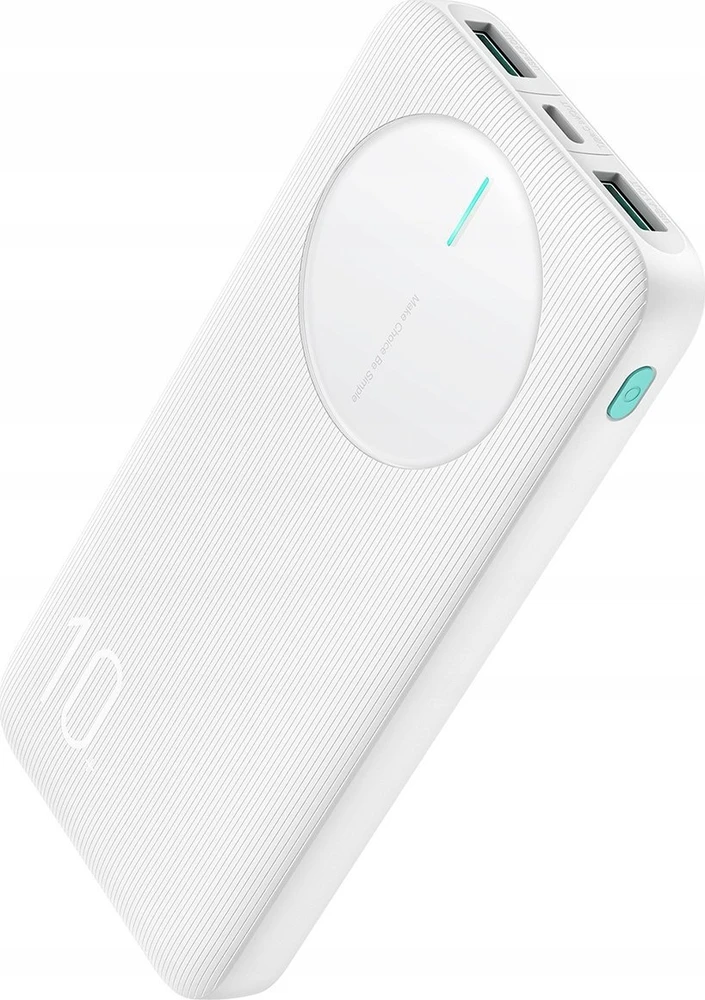Nešiojamoji baterija Joyroom JR-PBF12 10000mAh 2.4A 2x USB-A 1x USB-C – baltos spalvos
