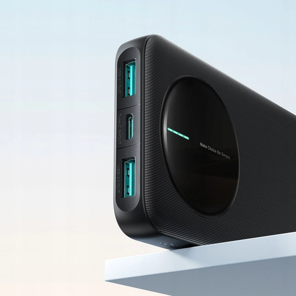 Joyroom JR-PBF12 Pro Powerbank 22.5W 10000mAh with Digital Ekranas 2x USB-A 1x USB-C - Juodas