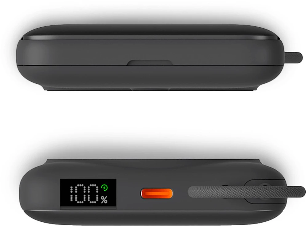 Ksix Magnetic Power Bank 10000 mAh, 22.5W, skirtas iPhone ir Apple Watch, Pilkas