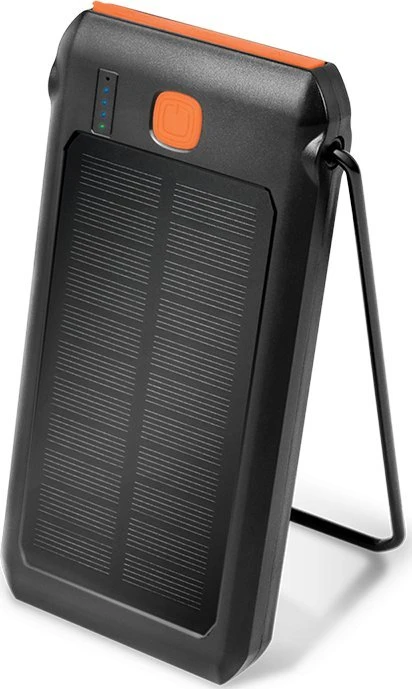 „Logilink“ saulės energija varoma išorinė baterija, 10000 mAh, žibintuvėlis, 2x USB-A QC ir 1x USB-C PD | PA0273
