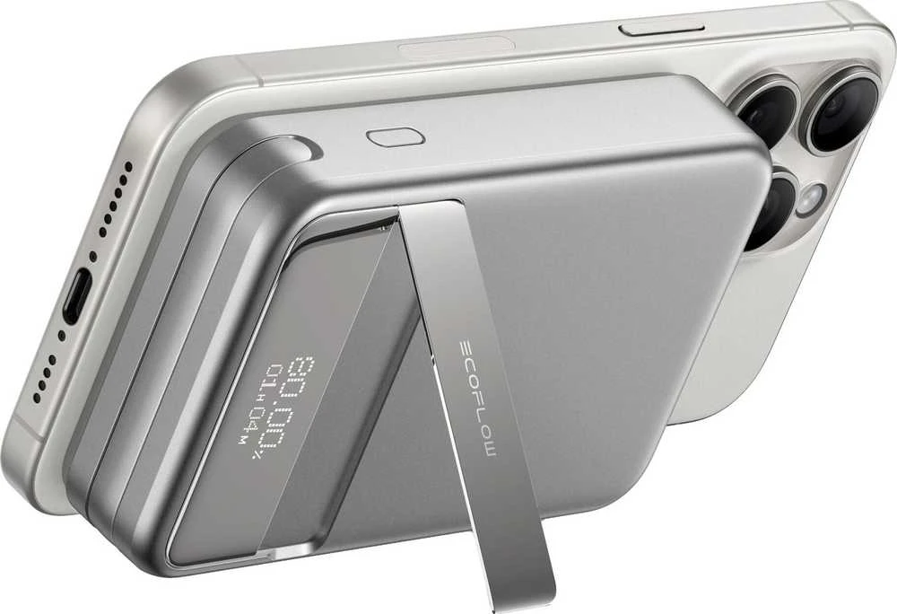 „EcoFlow RAPID“ magnetinė išorinė baterija, 10000 mAh, (sidabrinis).