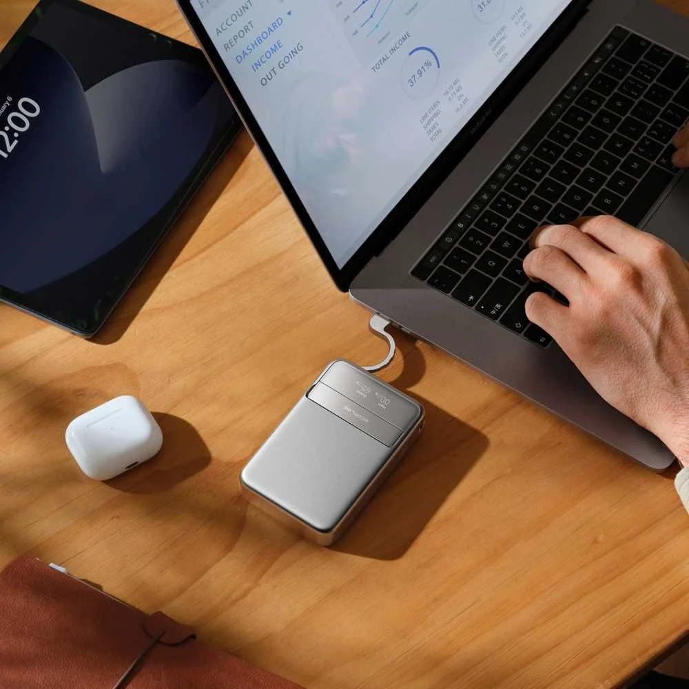 „EcoFlow RAPID“ magnetinė išorinė baterija, 10000 mAh, (sidabrinis).