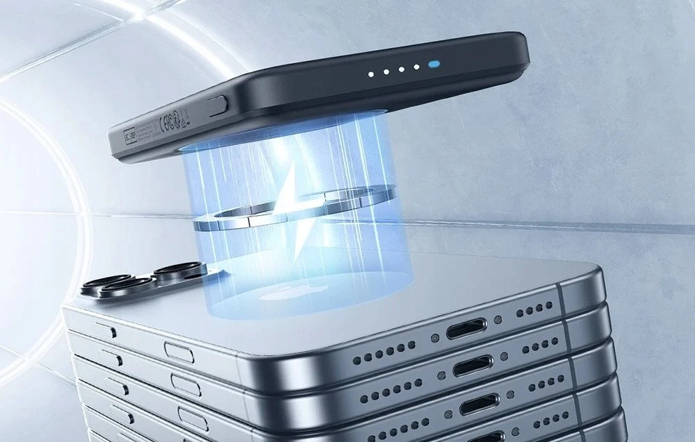 ESR Qi2 MagSlim 5000 mAh magnetinė išorinė baterija (juoda)