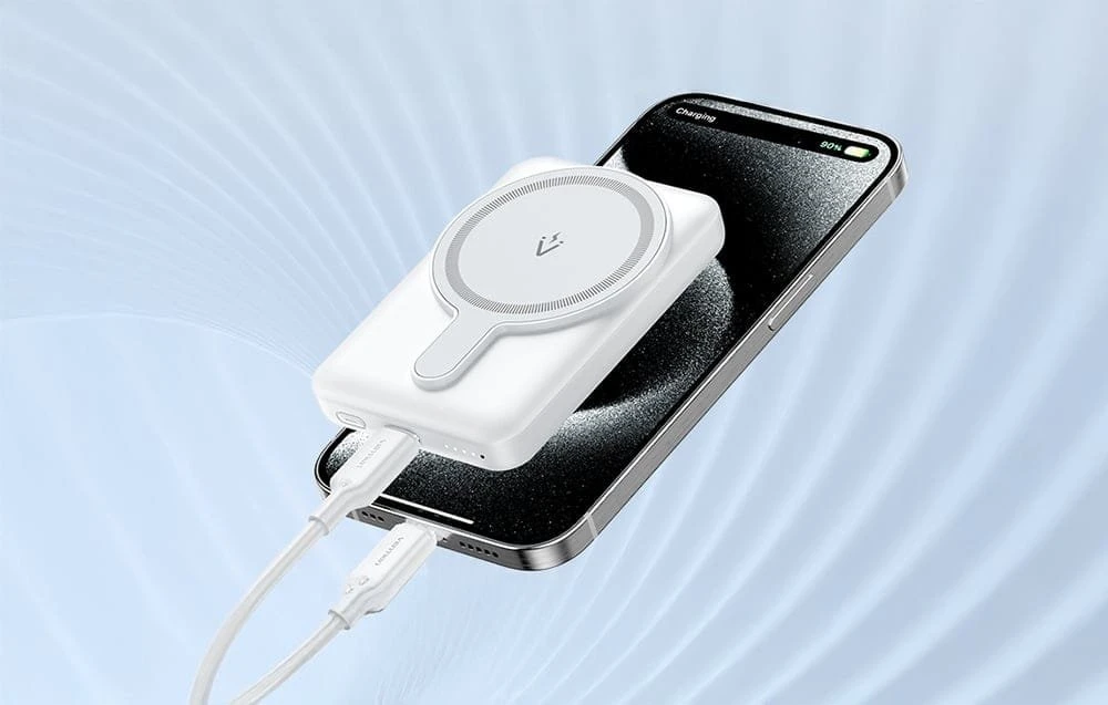 Vention FHSB0 5000mAh 20W magnetinis maitinimo blokas + USB-A į USB-C laidas (juodas)