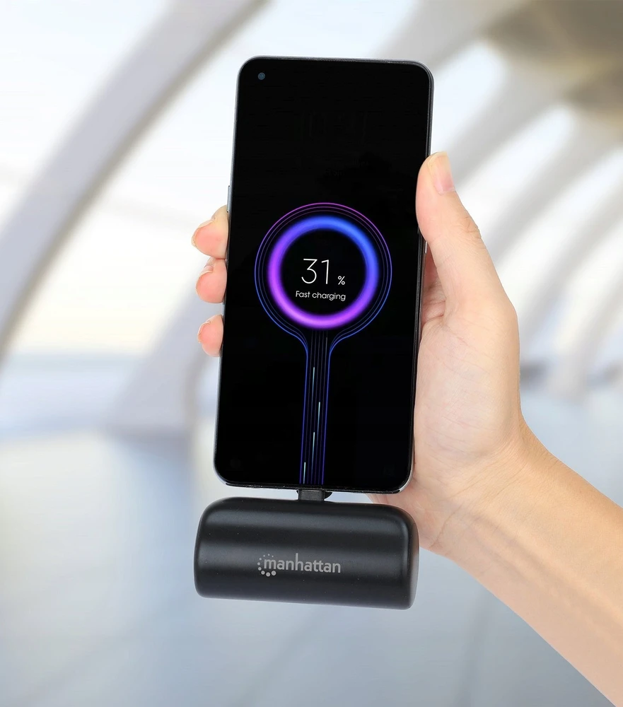 Nešiojamoji baterija Manhattan 102612 USB-C maitinimo šaltinis 20W 5000mAh Juodas