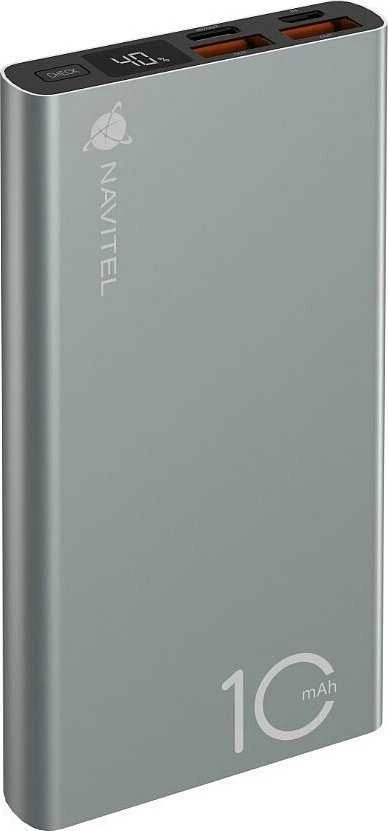 Navitel | Portable Charger | PWR10 AL Sidabrinis | USB-A, USB-C | Lithium-ion