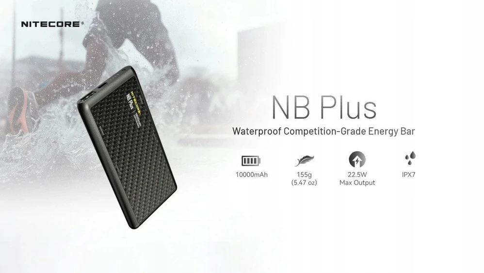 „Nitecore NB Plus“ išorinė baterija, 10000 mAh, 22,5 W