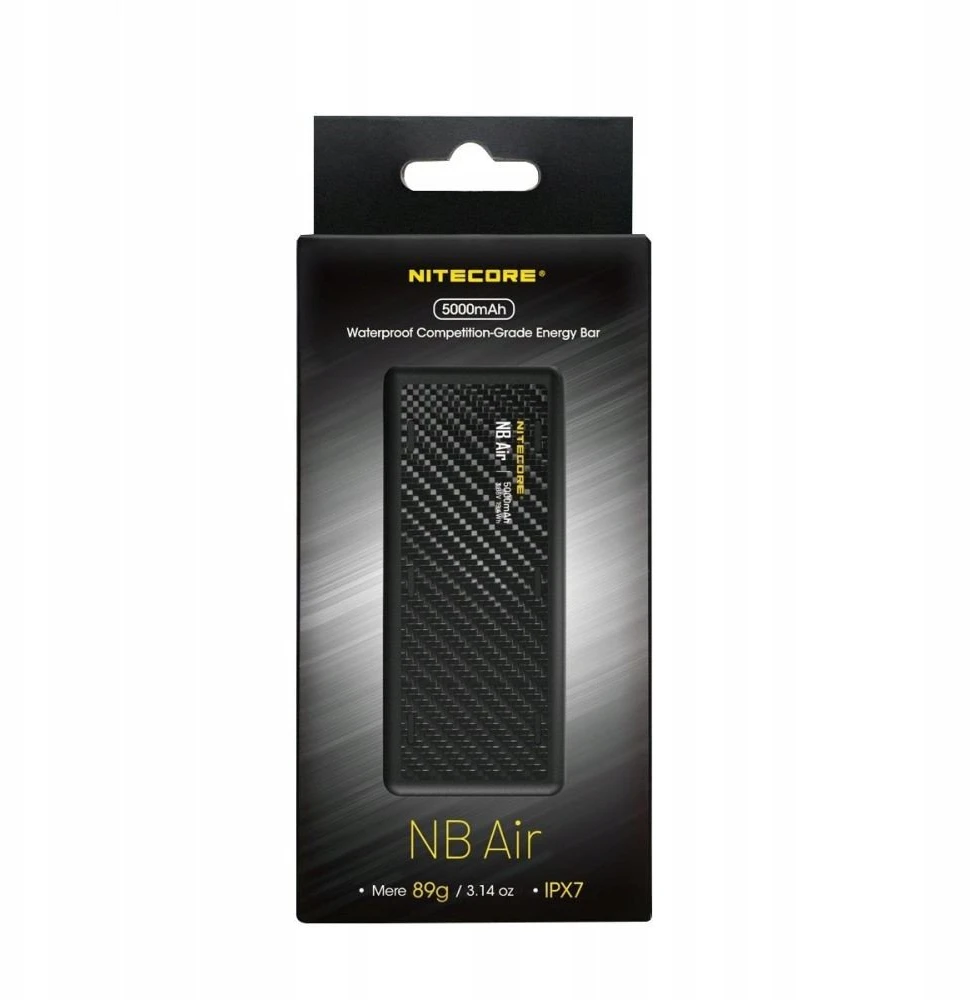 Nitecore NB Air itin lengvas ir plonas USB-C 5000mAh maitinimo blokas