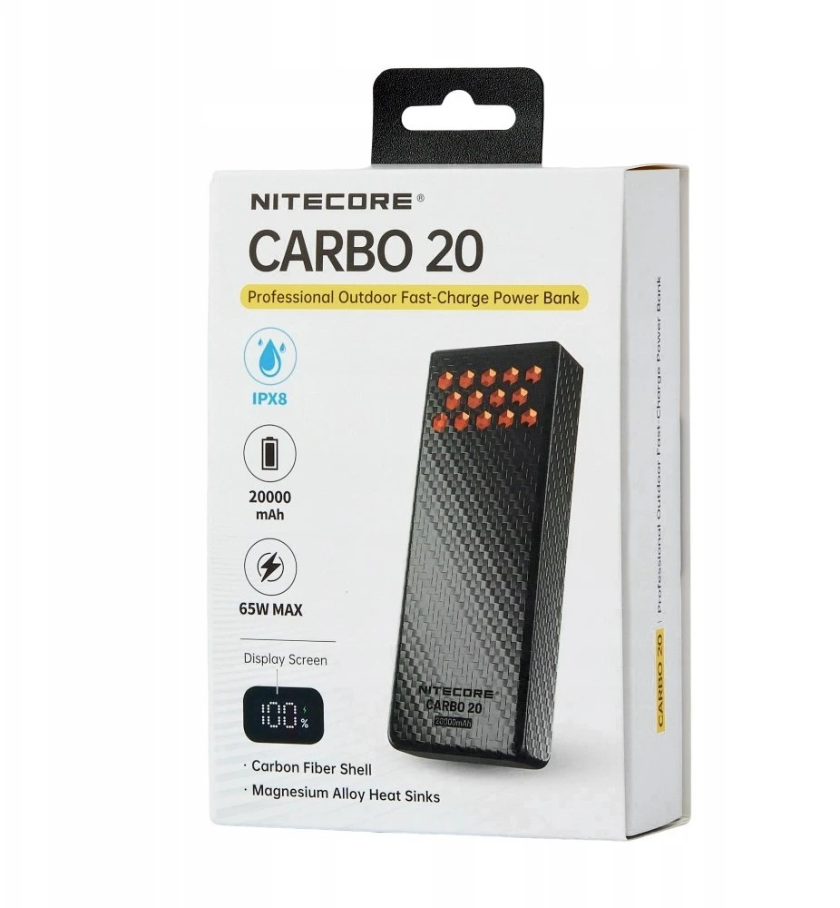 Oranžinis Powerbank Nitecore Carbo 20 Oranžinis