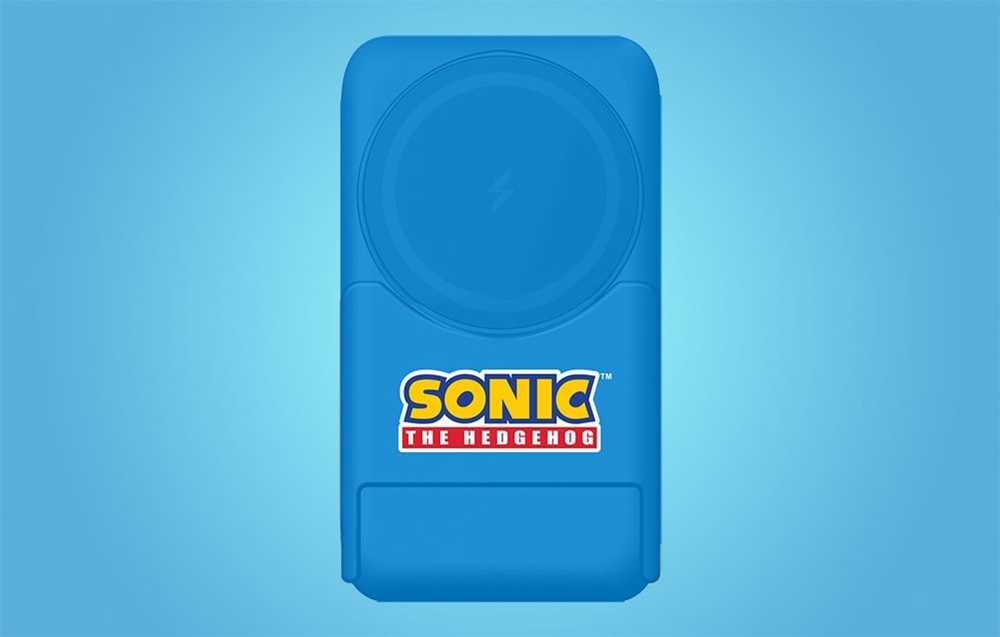Magnetinis maitinimo blokas OTL 5000 mAh, USB-C 15W, Sonic The Hedgehoh su stovu (mėlyna)
