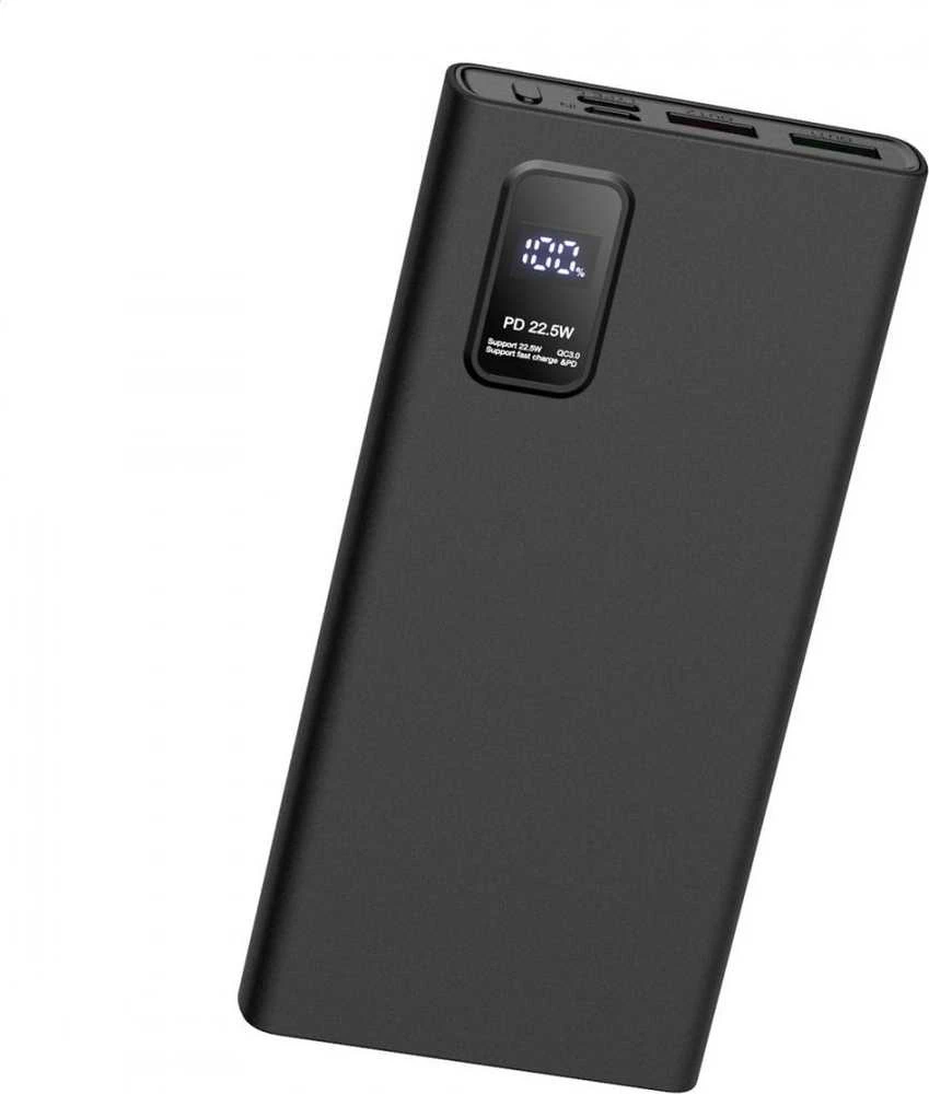 Išorinė baterija POWER BANK Platinet LED 10000mAh (2xUSB; 1xType-C; QC3.0 22,5W) juoda