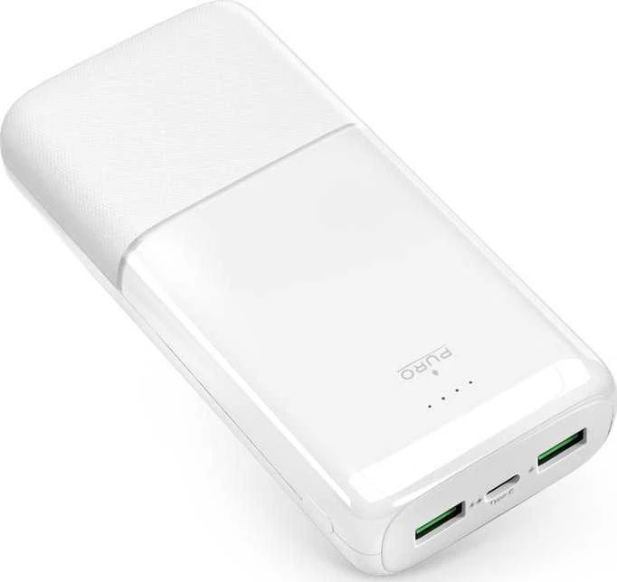 Powerbank Puro DAILY 20 PLUS 20000mAh 2x USB-A / 1x USB-C 22,5W PD AFC - balta