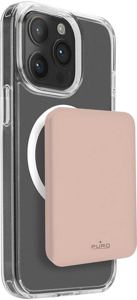Išorinė baterija Puro Mini Power Mag 4200mAh, rožinė