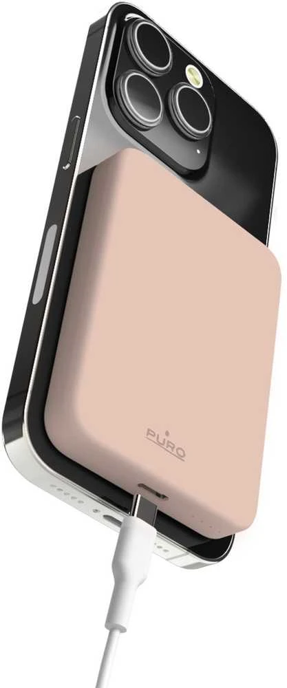 Išorinė baterija Puro Mini Power Mag 4200mAh, rožinė