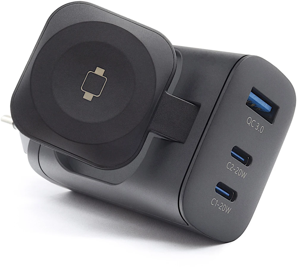 Carruzzo RealPower 450476 mobiliojo įrenginio kroviklis Išorinė baterija, Išmanusis laikrodis, Planšetinis kompiuteris Juoda AC Belaidis įkrovimas Spartusis įkrovimas Vidaus