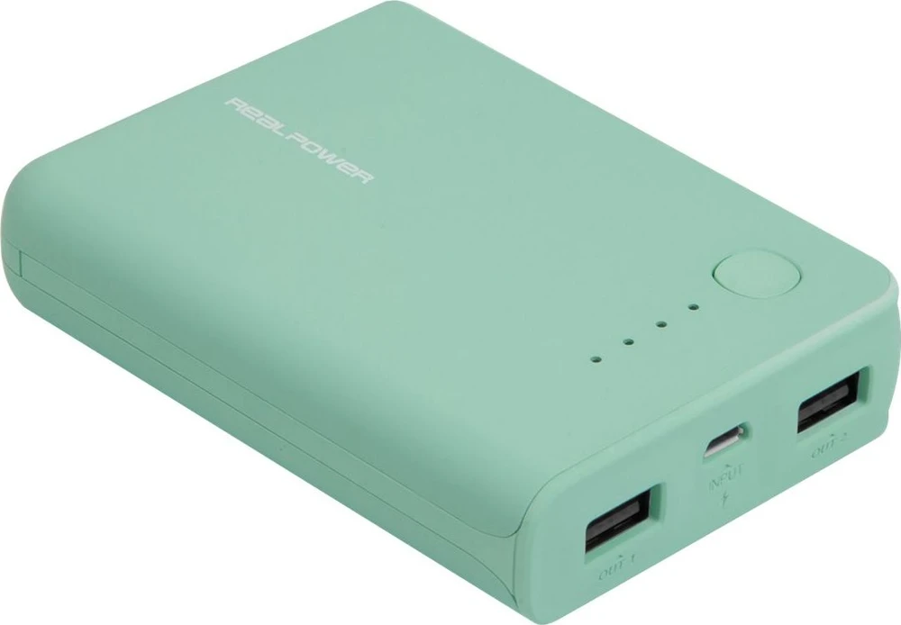 Powerbank Realpower PB-10k 10000mAh Žalias
