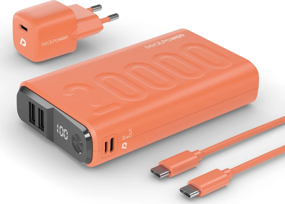 Realpower Carruzzo Ultron PB-20000 20000 mAh Oranžinė