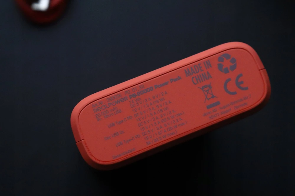 Realpower Carruzzo Ultron PB-20000 20000 mAh Oranžinė