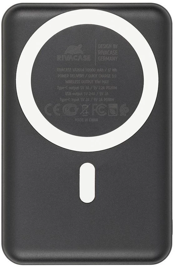 Powerbank Rivacase VA2604 10000 mAh 20W juoda