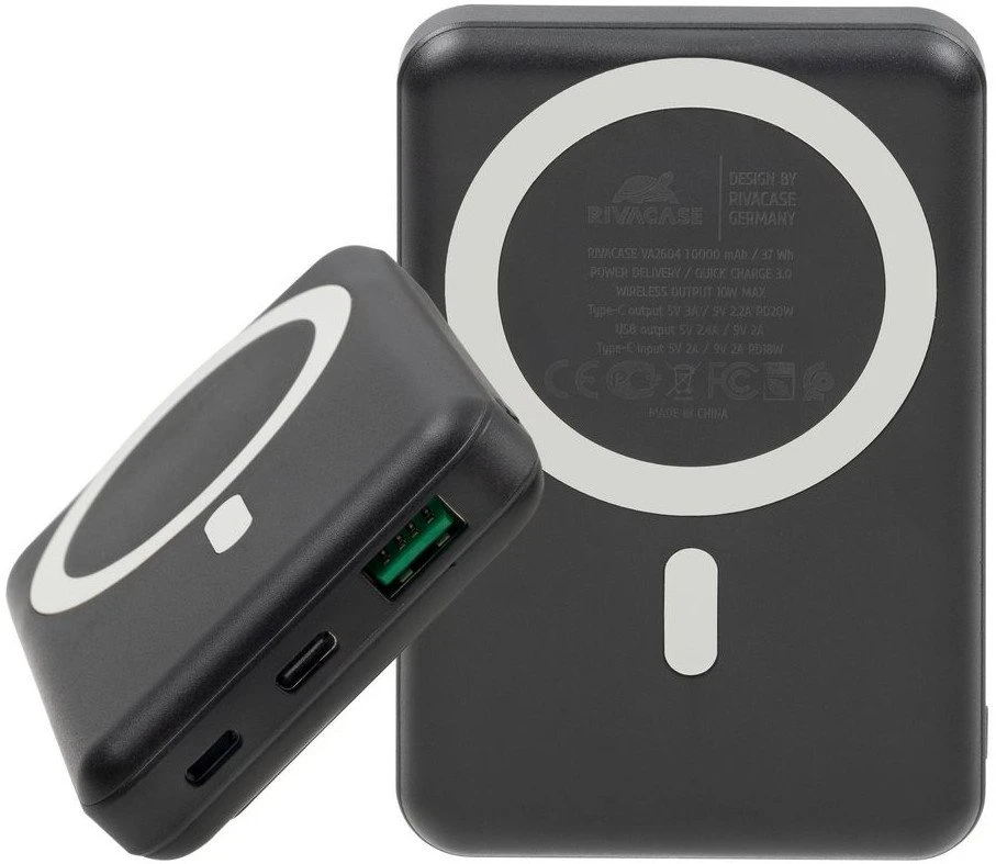 Powerbank Rivacase VA2604 10000 mAh 20W juoda