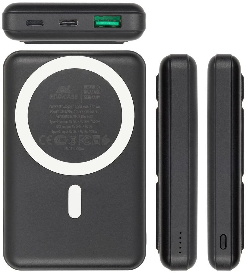 Powerbank Rivacase VA2604 10000 mAh 20W juoda
