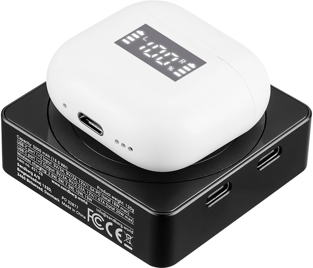 Sandberg 3in1 magnetinis powerbankas 5000