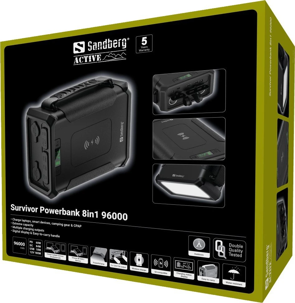 Sandberg Survivor Powerbank 8in1 96000